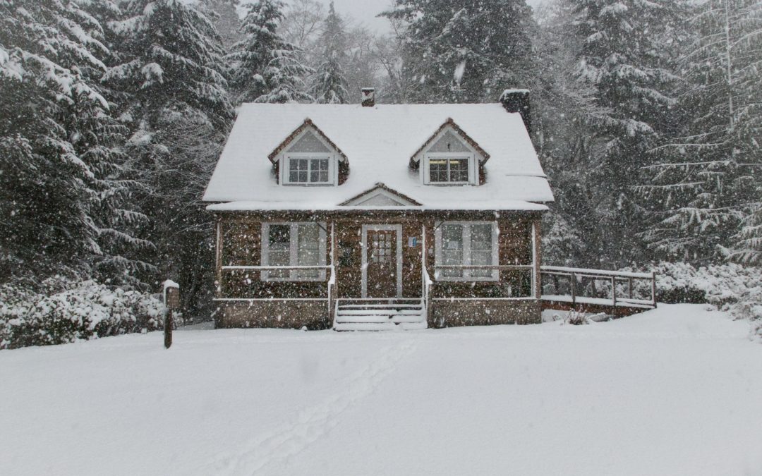 house with snow in the winter